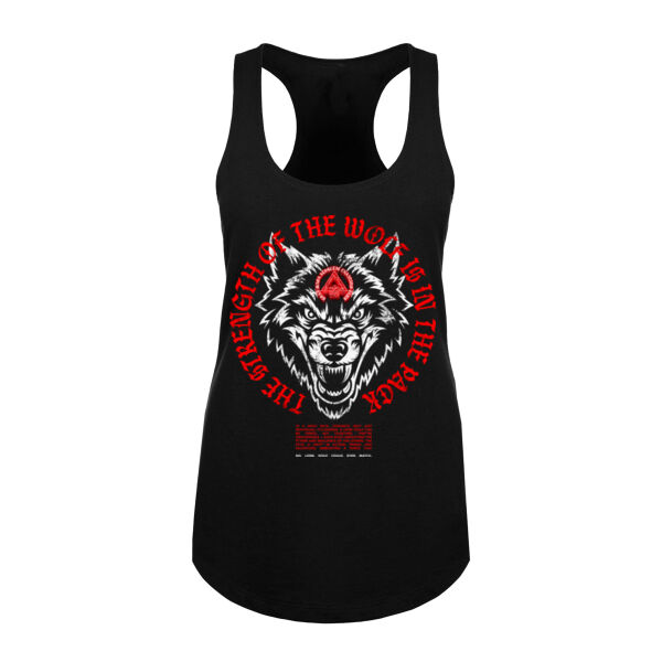 THE STRENGTH OF THE WOLF - WOMEN'S FITTED TANK TOP Thumbnail